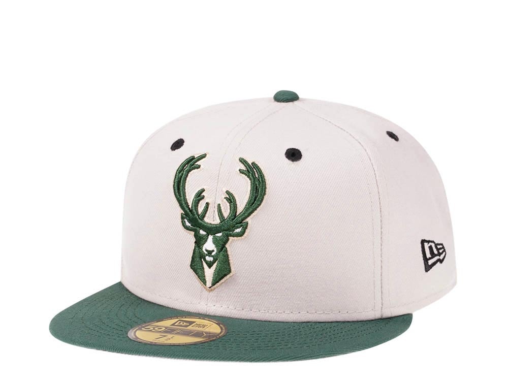 New Era Milwaukee Bucks Stone Two Tone Edition 59Fifty Fitted Gorra