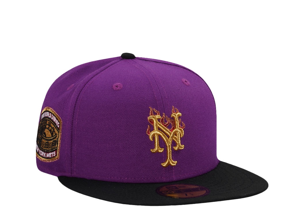 New Era New York Mets World Series 1969 Grape Metallic Flame Edition 59Fifty Fitted Gorra