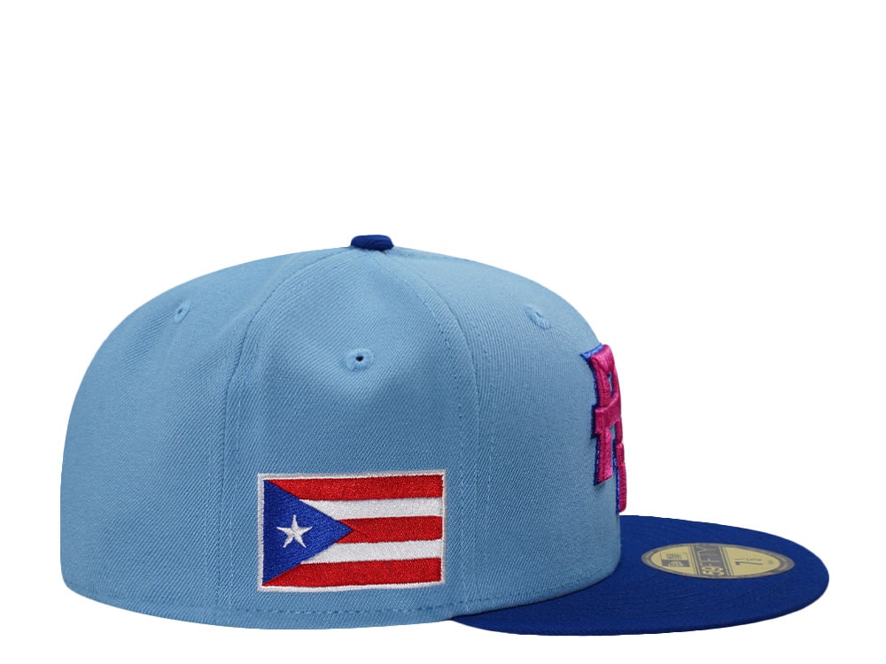 New Era Puerto Rico World Baseball Classic Sky Blue Two Tone Edition 59Fifty Fitted Gorra