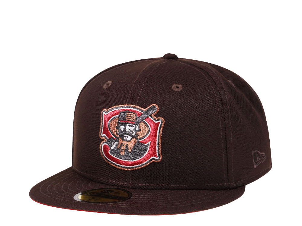 New Era Mudville Nine Dark Chocolate Copper Prime Edition 59Fifty Fitted Gorra