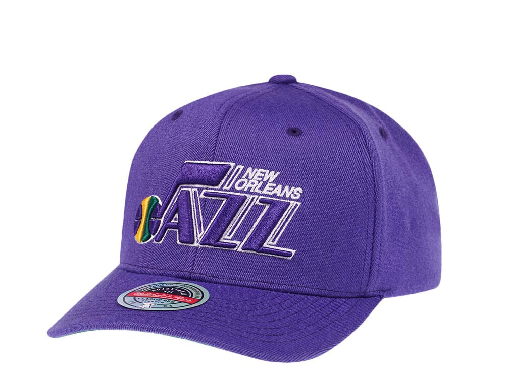 Mitchell & Ness Utah Jazz Team Ground Red Line Solid Flex Purple Snapback Gorra