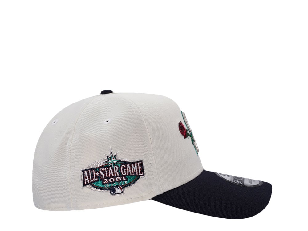 New Era Seattle Mariners All Star Game 2001 Rose Chrome Two Tone Edition 9Forty A Frame Snapback Gorra