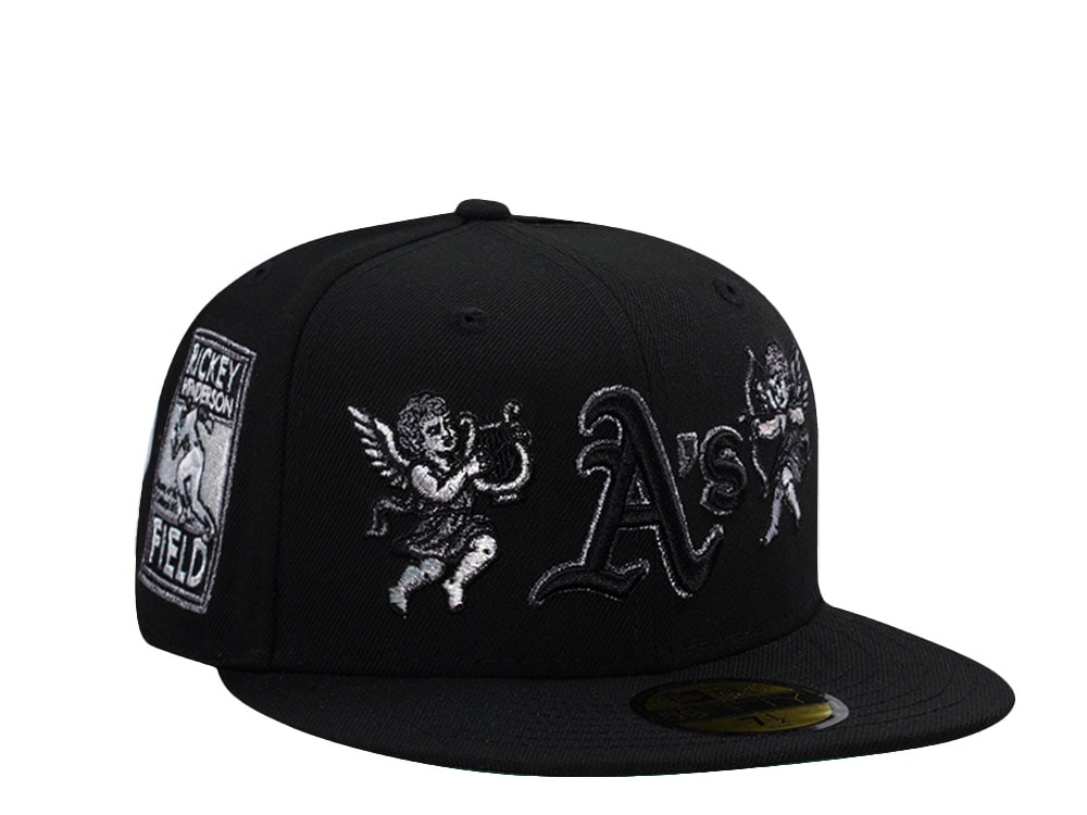 New Era Oakland Athletics Rickey Henderson Field Cupid Black Prime Edition 59Fifty Fitted Gorra