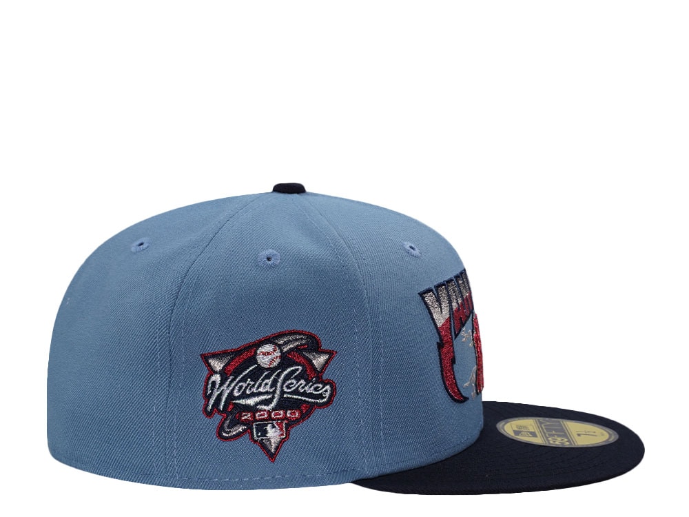 New Era New York Yankees World Series 2000 Faded Blue Two Tone Edition 59Fifty Fitted Gorra
