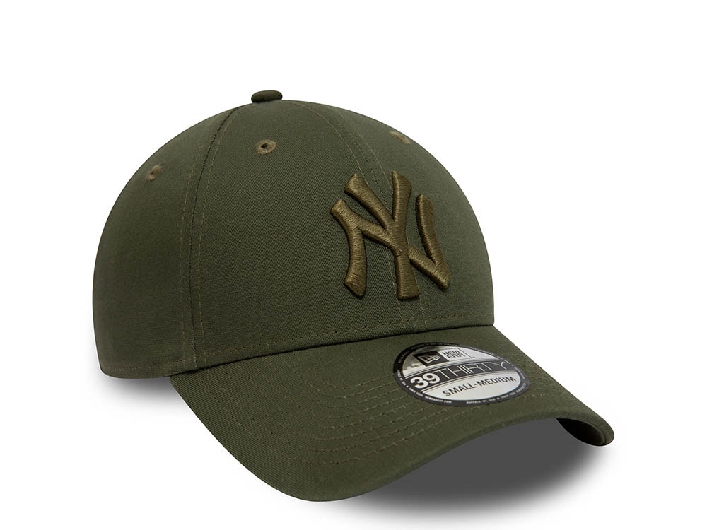 New Era New York Yankees League Essential Olive 39Thirty Stretch Gorra