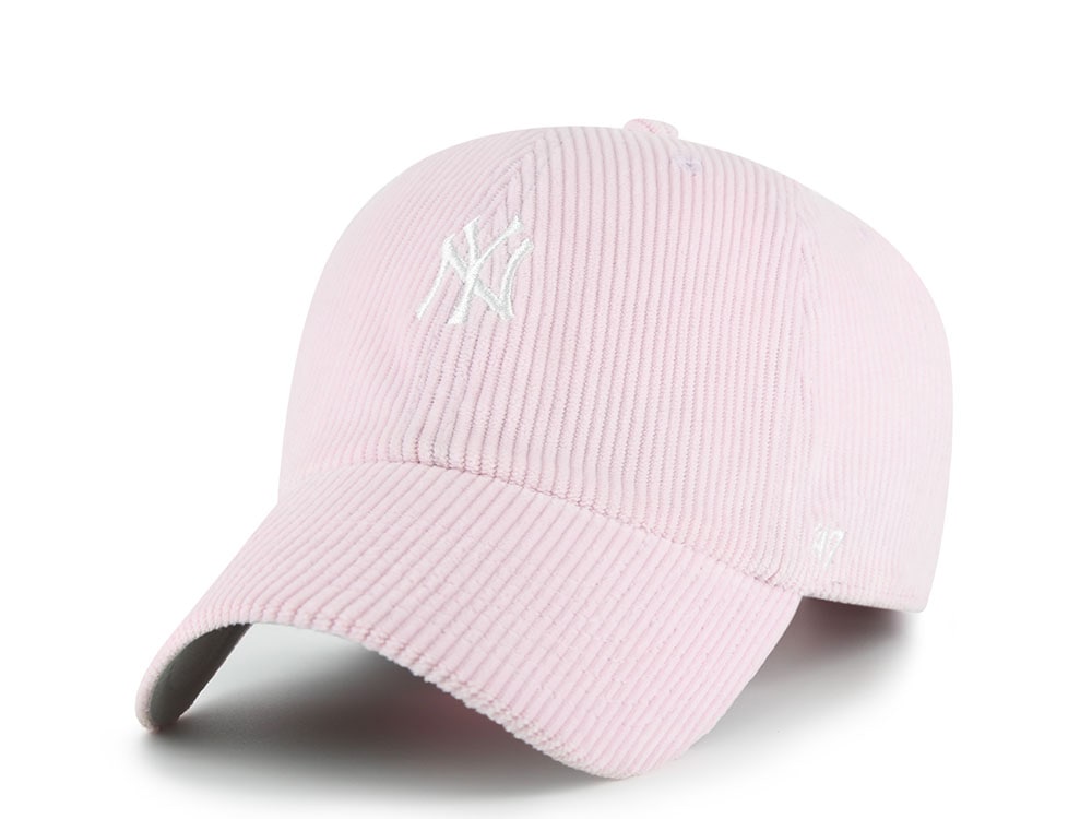 47 Brand New York Yankees Corduroy Pink Base Runner Clean Up Strapback Gorra