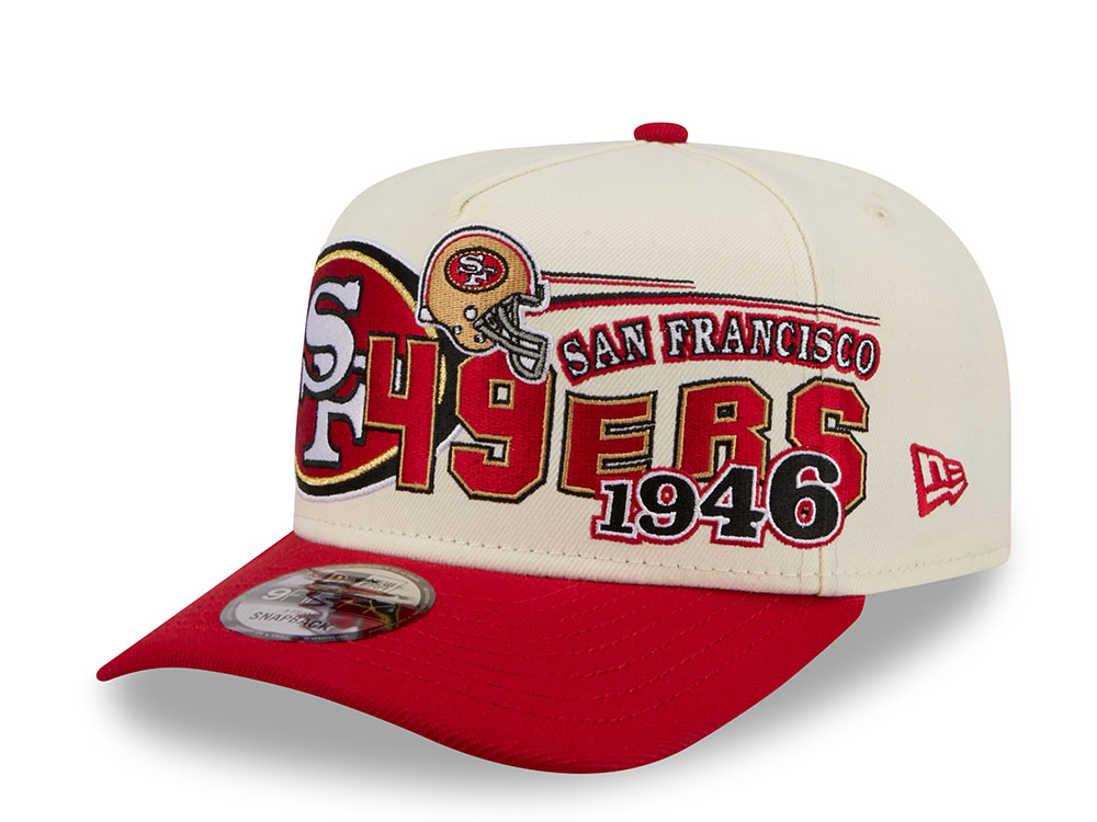New Era San Francisco 49ers 1946 Classic Chrome Edition 9Fifty A Frame Snapback Gorra
