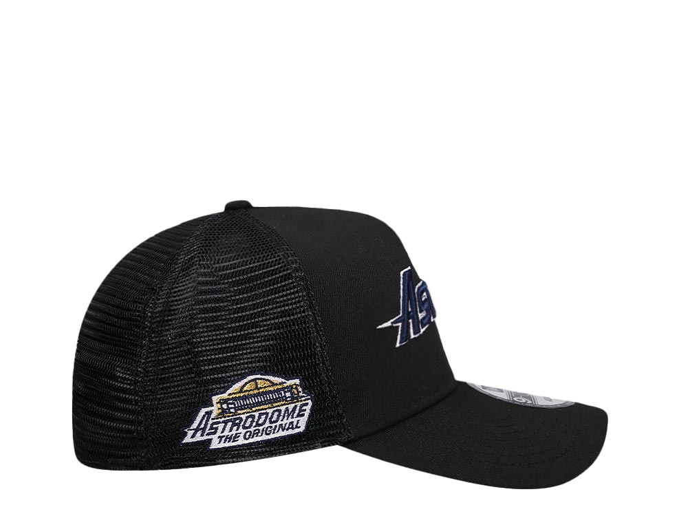 New Era Houston Astros Astrodome Black Throwback 9Forty A Frame Trucker Snapback Gorra