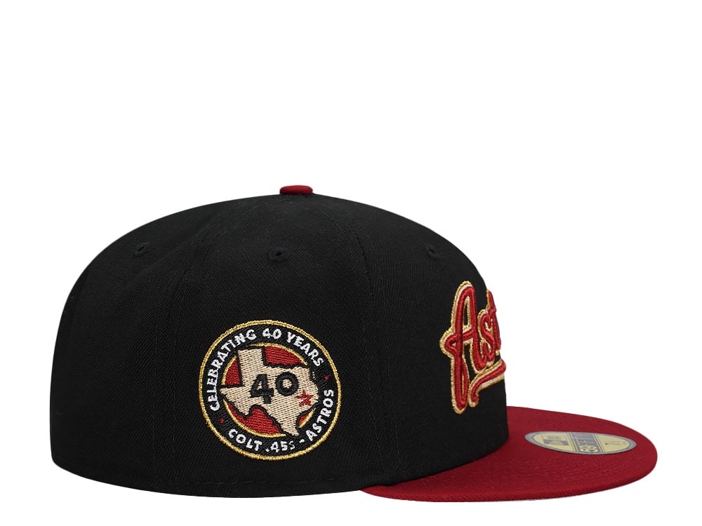 New Era Houston Astros 40th Anniversary Black Brick Gold Two Tone Edition 59Fifty Fitted Gorra