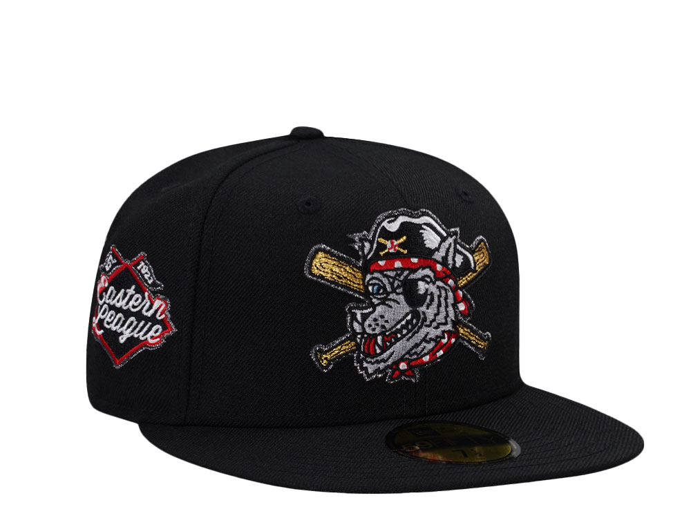 New Era Erie Seawolves Black Wool Throwback Edition 59Fifty Fitted Gorra