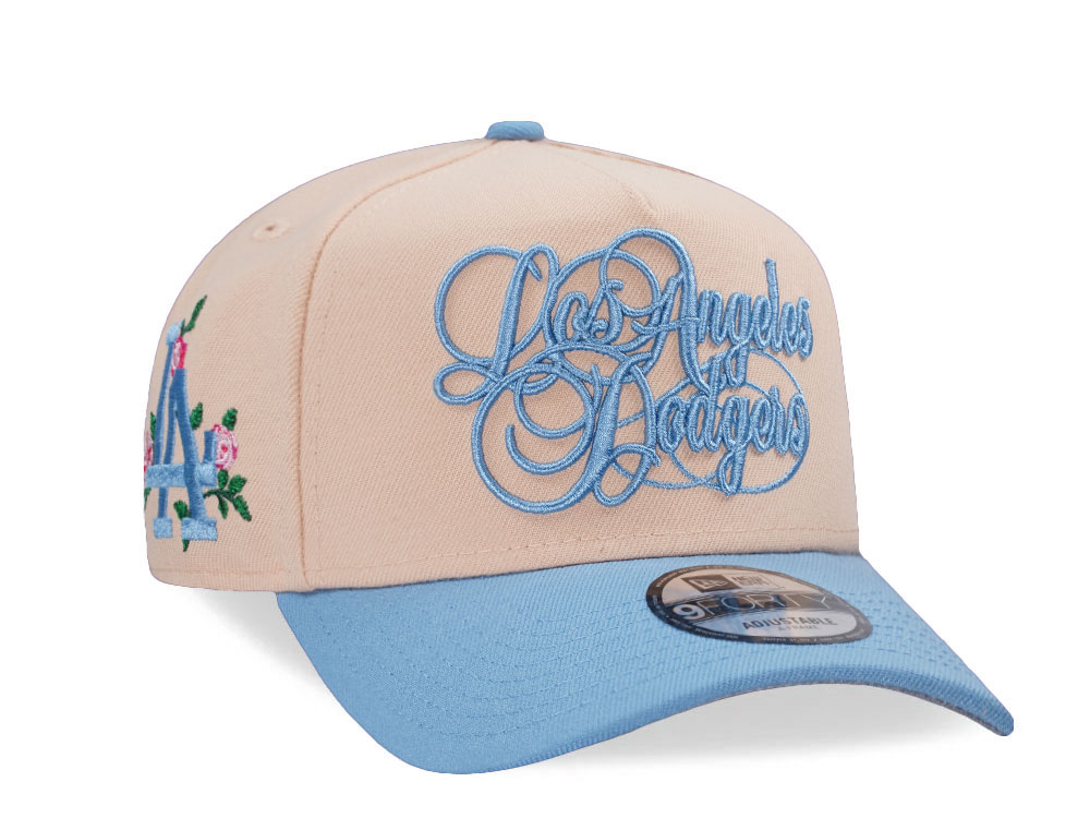 New Era Los Angeles Dodgers Script Mango Sky Edition 9Forty A Frame Snapback Gorra