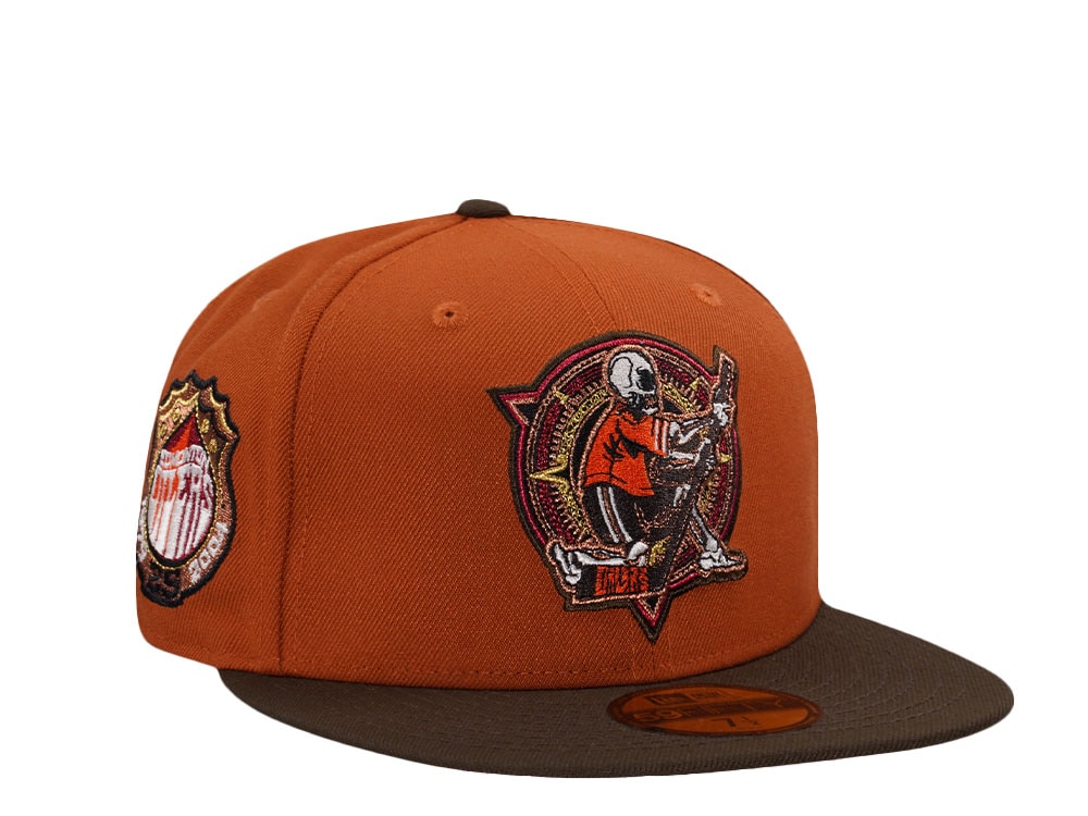 New Era Edmonton Oilers 25th Anniversary Dia De Los Muertos Walnut Prime Edition 59Fifty Fitted Gorra