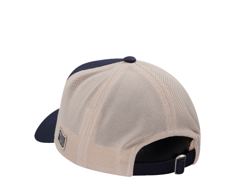Von Dutch Embroidery Oval Patch Navy Trucker Strapback Gorra