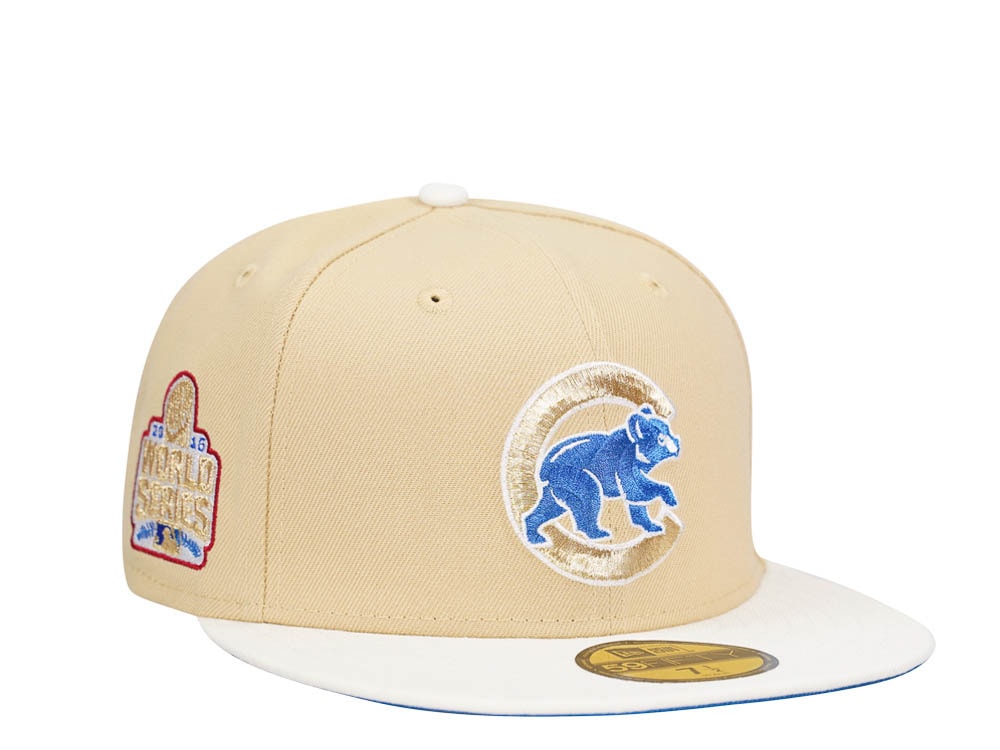 New Era Chicago Cubs World Series 2016 Gold Azure Two Tone Edition 59Fifty Fitted Gorra