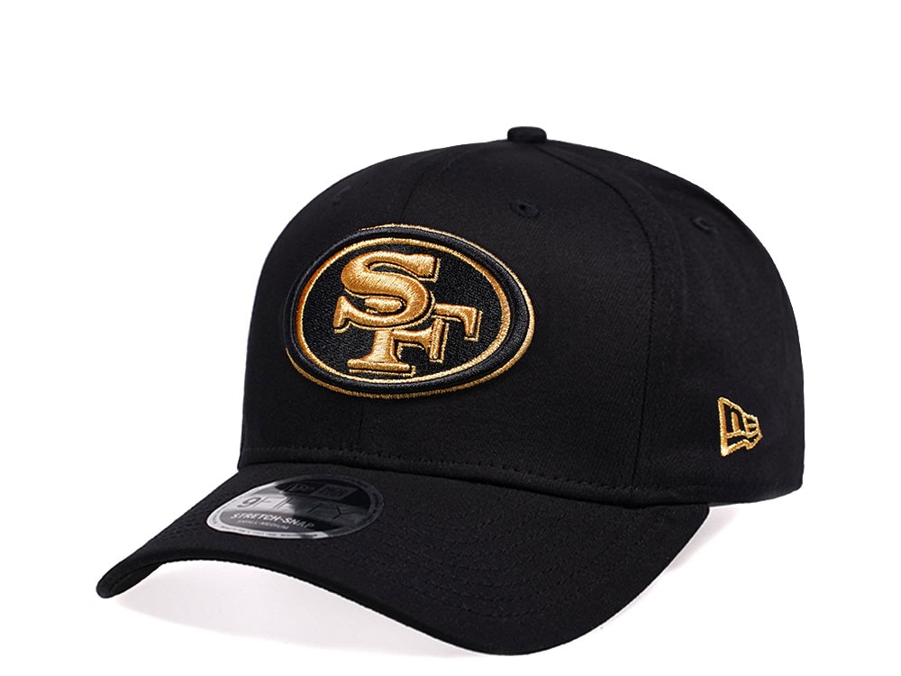 New Era San Francisco 49ers Black and Gold Edition 9Fifty Stretch Snapback Gorra