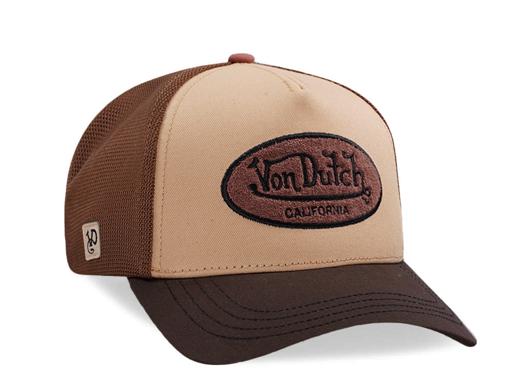 Von Dutch Oval Patch Brown Edition Trucker Snapback Gorra