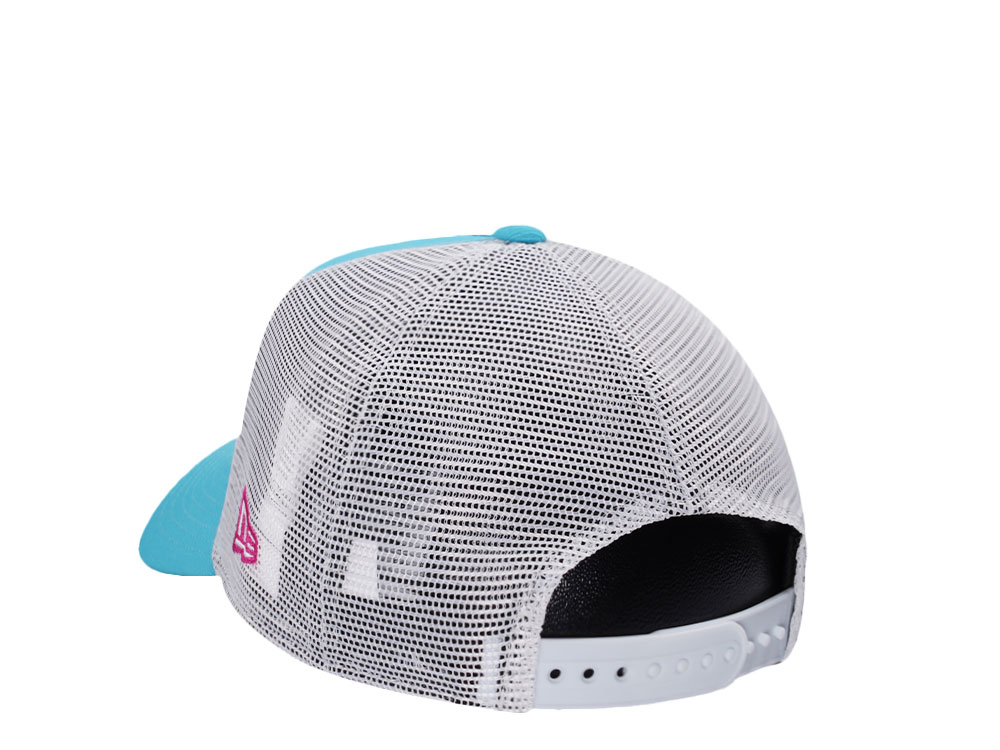 New Era Miami Heat Teal Summer Trucker Edition 9Forty A Frame Snapback Gorra