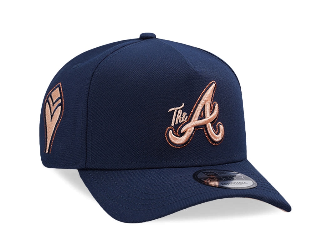 New Era Atlanta Braves Cooperstown Classic Ocean Blue Prime Edition 9Forty A Frame Snapback Gorra