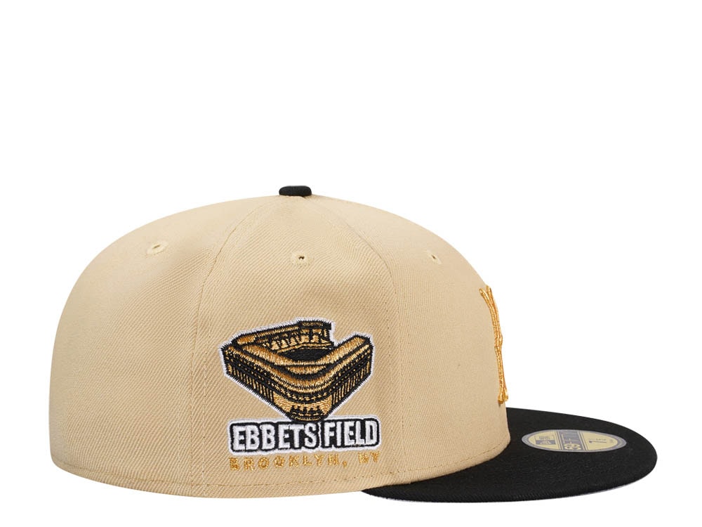 New Era Brooklyn Dodgers Ebbets Field Vegas Gold Two Tone Edition 59Fifty Fitted Gorra