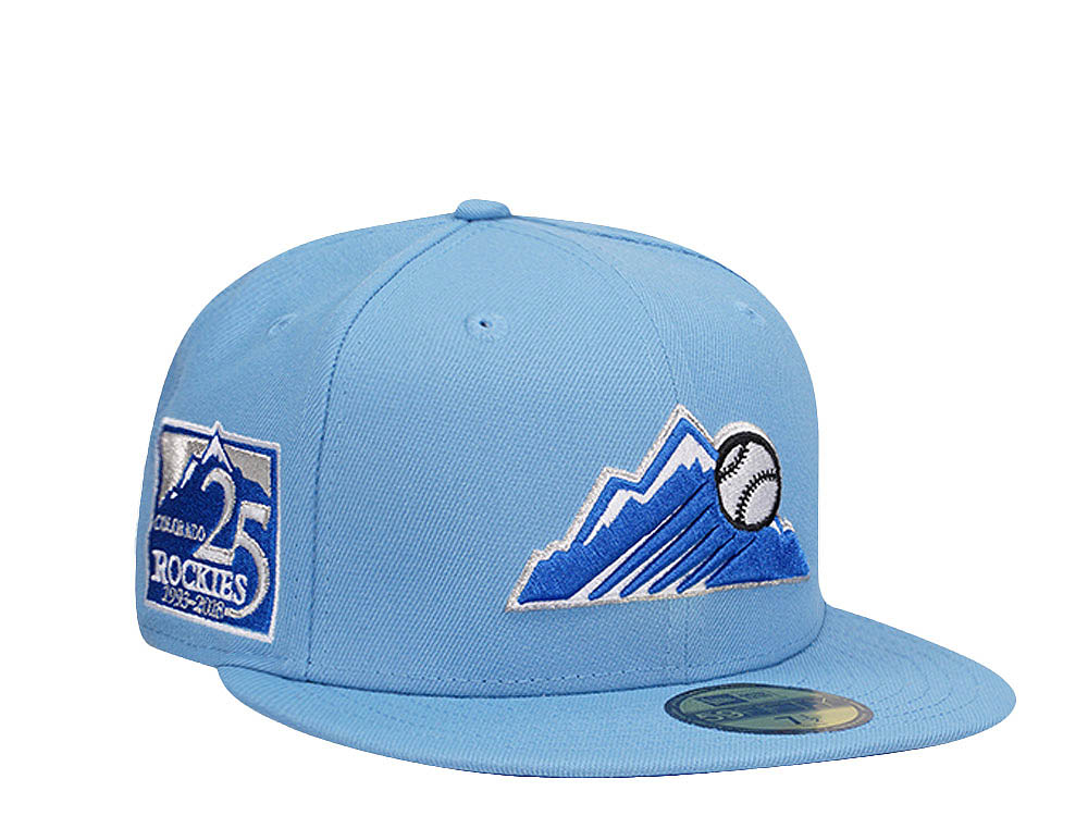 New Era Colorado Rockies 25th Anniversary Glacier Blue and Ice Edition 59Fifty Fitted Gorra