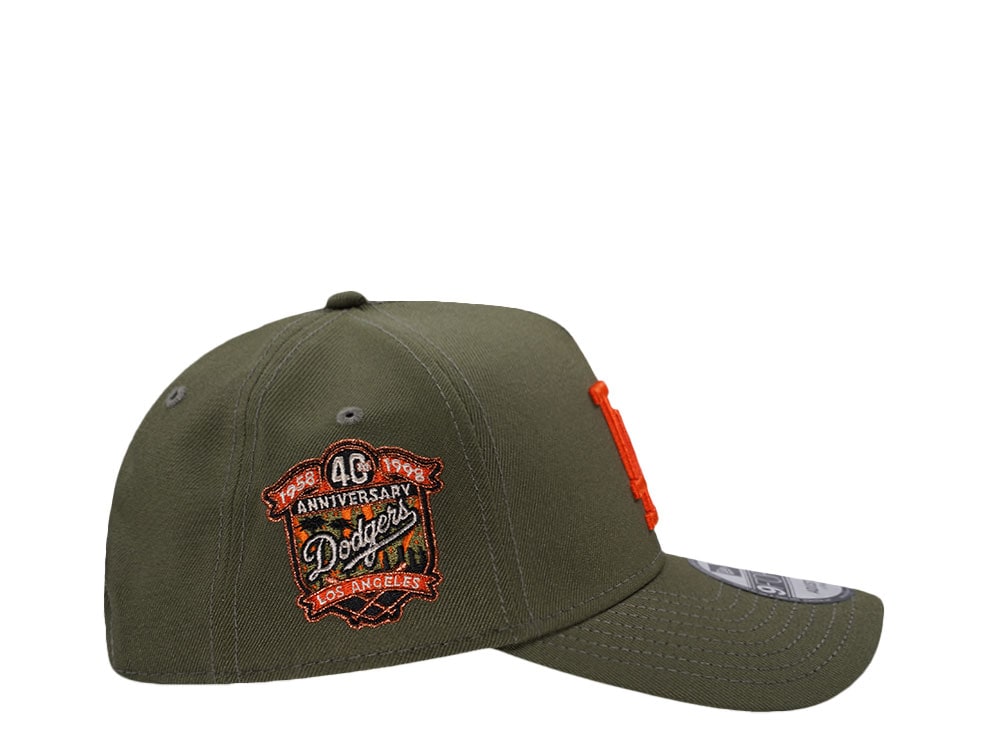 New Era Los Angeles Dodgers 40th Anniversary Olive Prime Edition 9Forty A Frame Snapback Gorra
