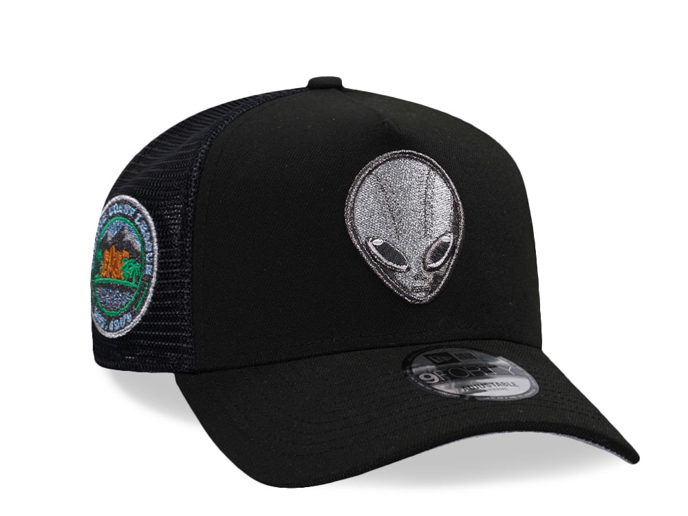 New Era Las Vegas 51s Black Metallic Trucker Edition 9Forty A Frame Snapback Gorra