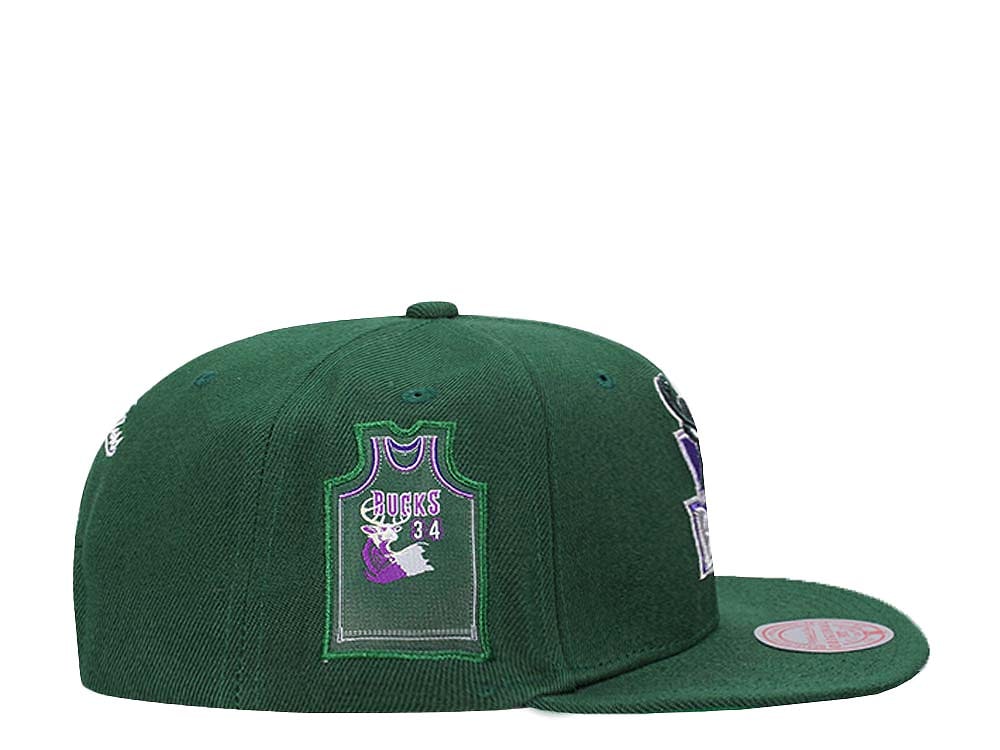 Mitchell & Ness Milwaukee Bucks Jersey Love Hardwood Classic Snapback Gorra