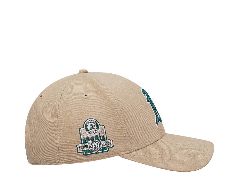 47Brand Oakland Athletics 40th Anniversary Khaki Sure Shot MVP Snapback Gorra