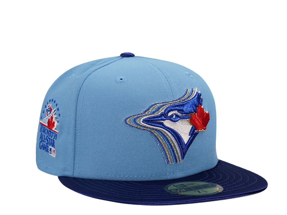 New Era Toronto Blue Jays All Star Game 1991 Cascading Satin Brim Two Tone Edition 59Fifty Fitted Gorra