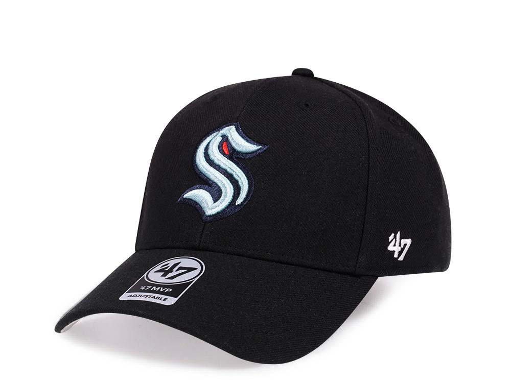 47Brand Seattle Kraken Classic Black Strapback Gorra