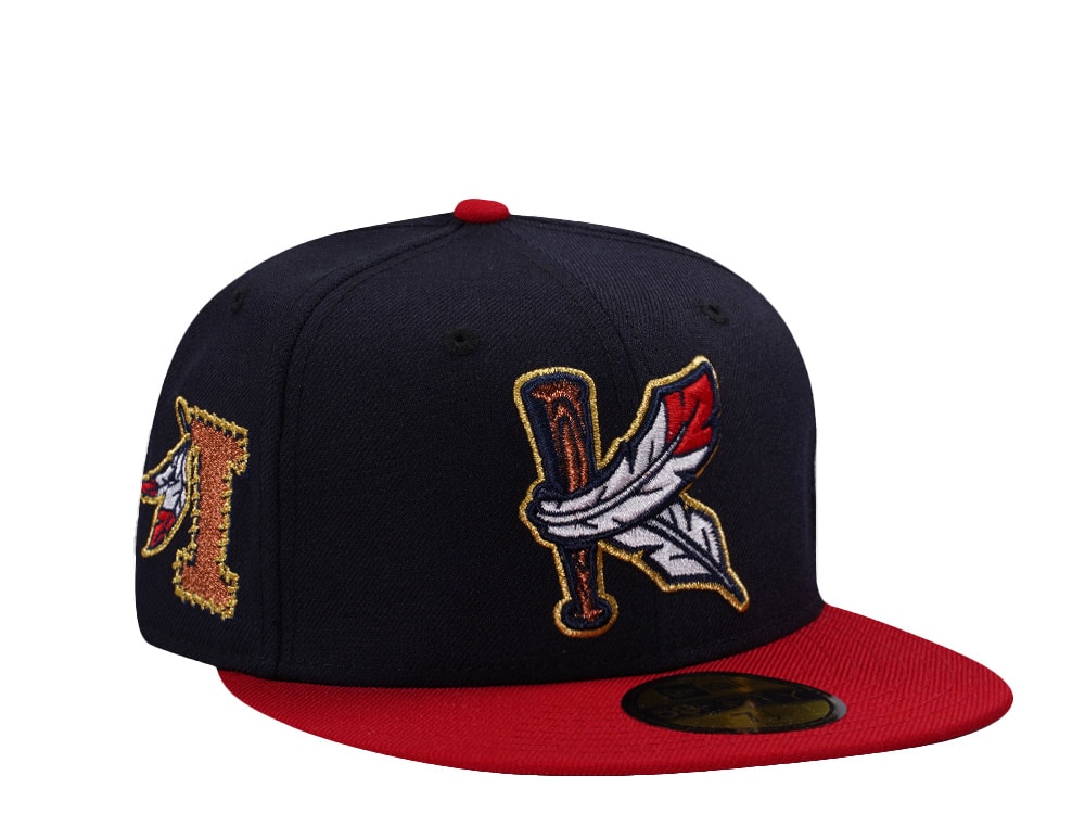New Era Kinston Indians Navy Wool Two Tone Edition 59Fifty Fitted Gorra