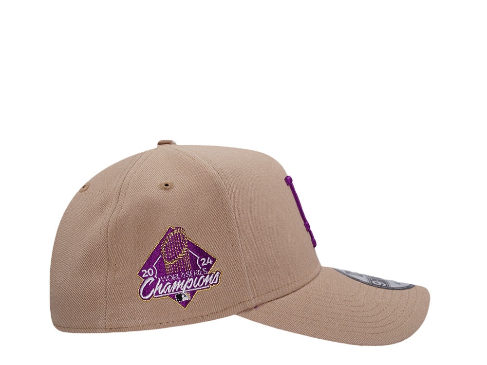 New Era Los Angeles Dodgers World Series 2024 Camel Grape Prime Edition 9Forty A Frame Snapback Gorra