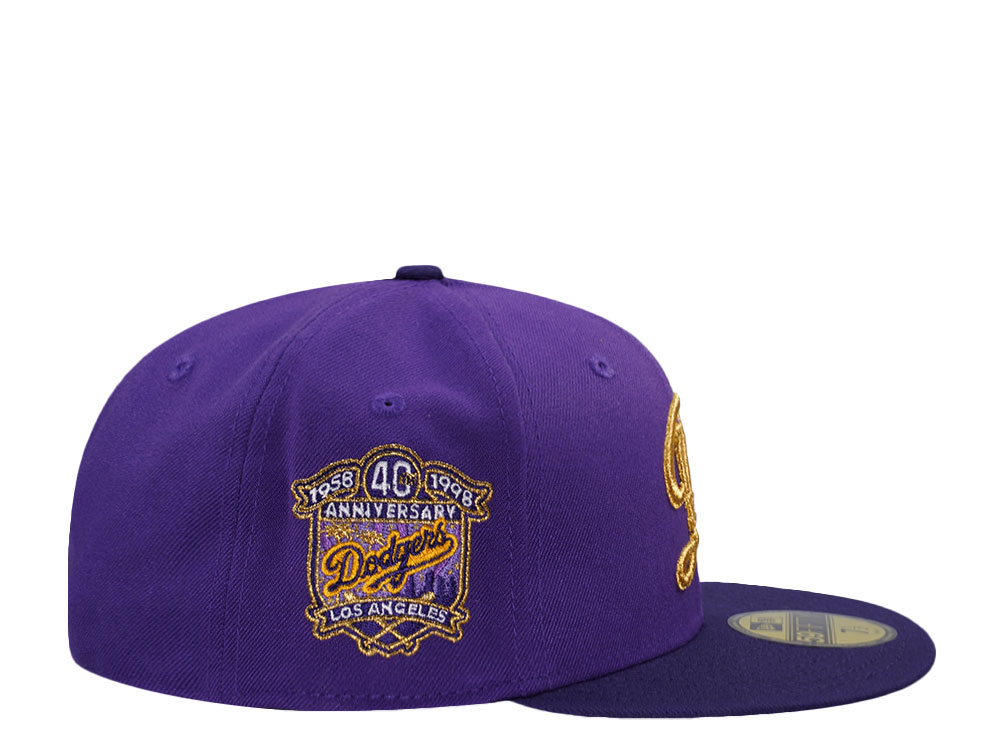 New Era Los Angeles Dodgers 40th Anniversary Purple Two Tone Edition 59Fifty Fitted Gorra