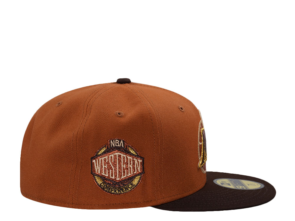 New Era Dallas Mavericks Western Conference Brown Two Tone Edition 59Fifty Fitted Gorra