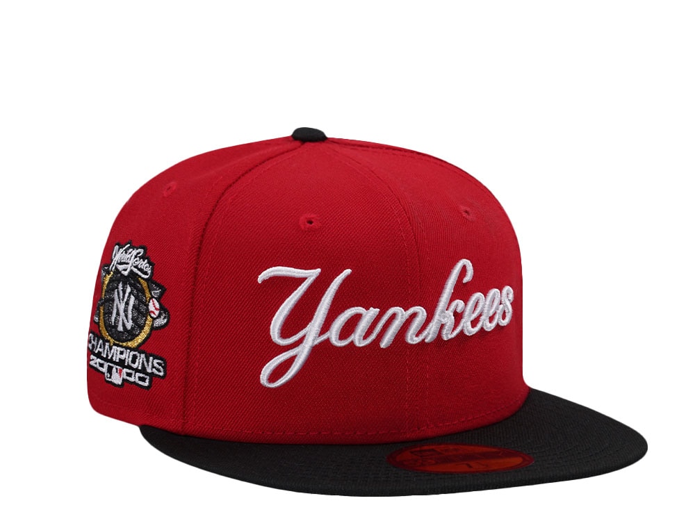 New Era New York Yankees World Series Champions 2000 Script Red Prime Edition 59Fifty Fitted Gorra