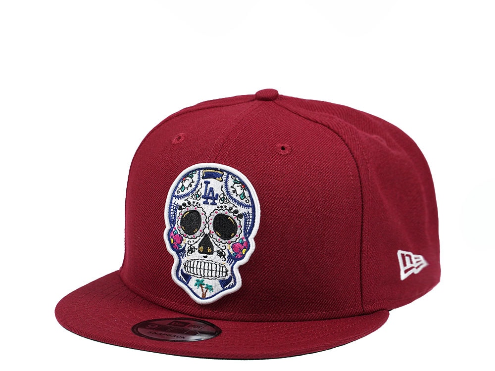 New Era Los Angeles Dodgers Skull Edition Red 9Fifty Snapback Gorra