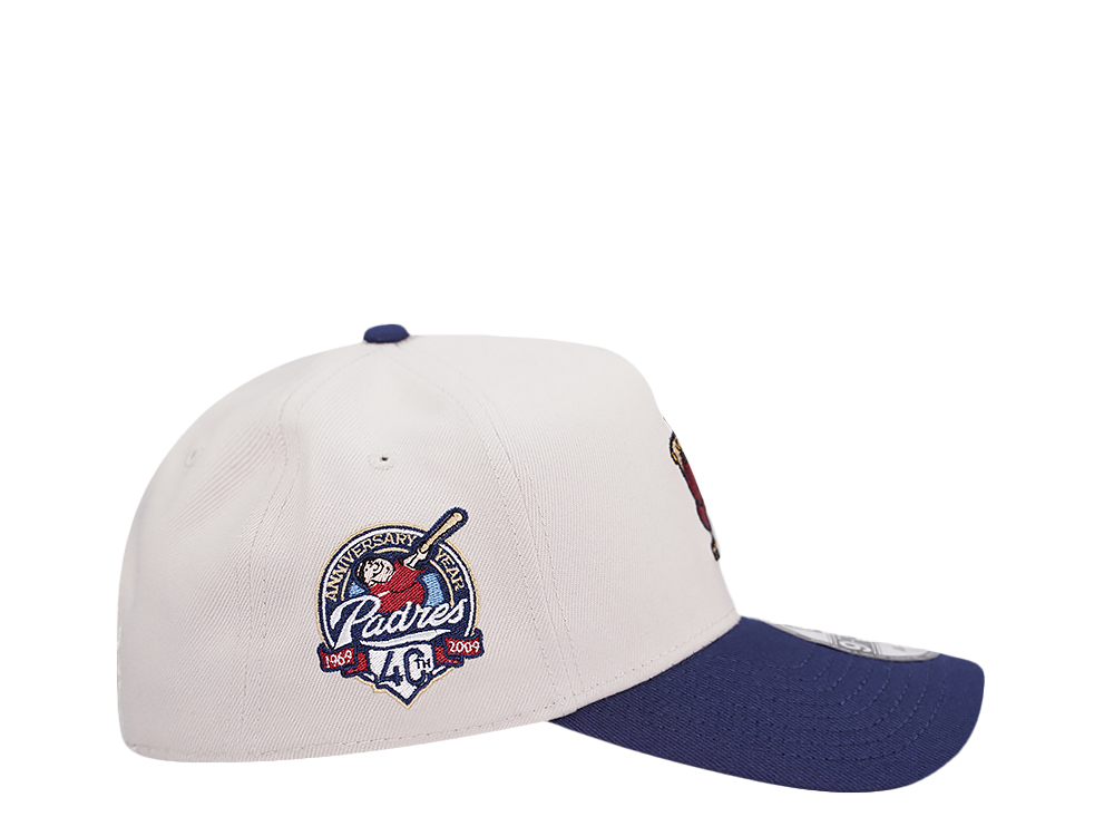 New Era San Diego Padres 40th Anniversary Stone Two Tone Throwback 9Forty A Frame Snapback Gorra
