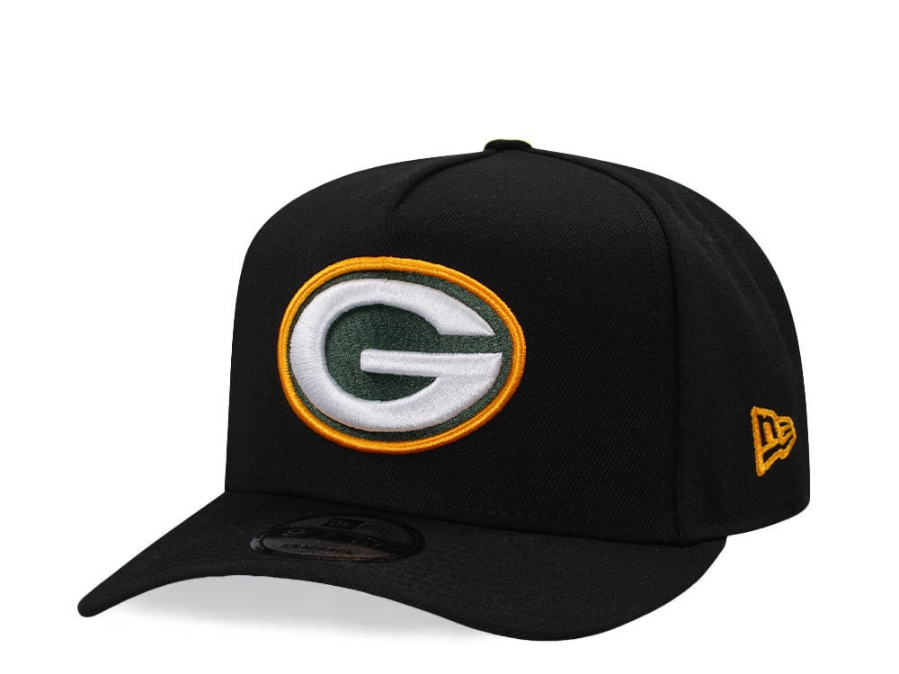 New Era Green Bay Packers Black Classic Edition 9Fifty A Frame Snapback Gorra