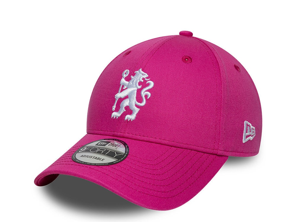 New Era Chelsea Fc Lion Crest Pink 9Forty Snapback Gorra