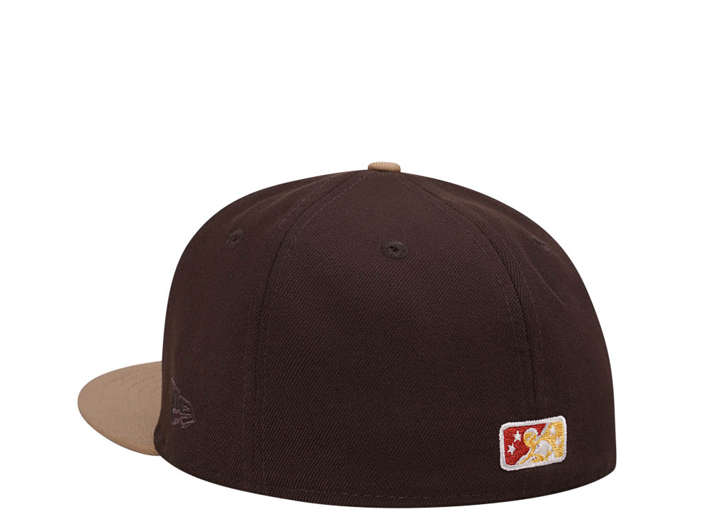 New Era Port City Roosters Brown Classic Two Tone Edition 59Fifty Fitted Gorra