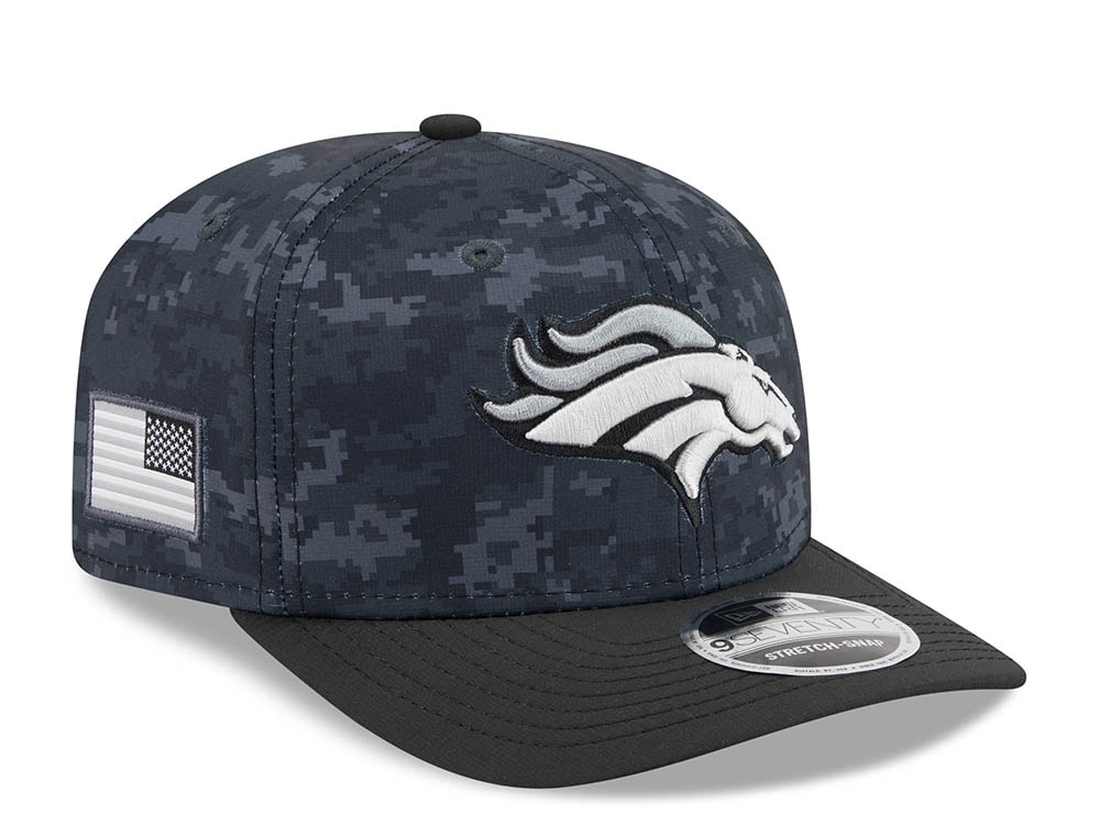 New Era Denver Broncos NFL Salute to Service 2026 Digi Camo Black 9Seventy Stretch Snapback Gorra