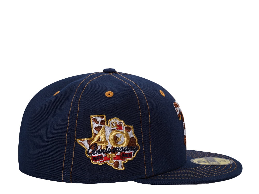 New Era Texas Rangers 40th Anniversary Ocean Blue Prime Edition 59Fifty Fitted Gorra