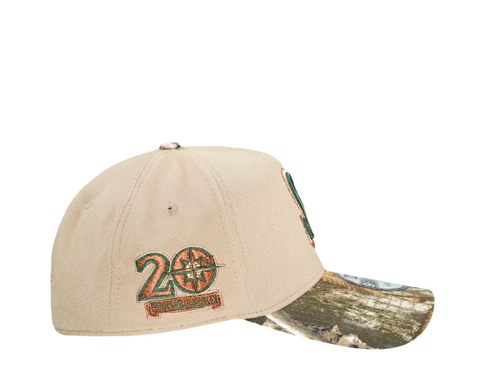 New Era Seattle Mariners 20th Anniversary Camel Realtree Two Tone Edition 9Forty Snapback Gorra