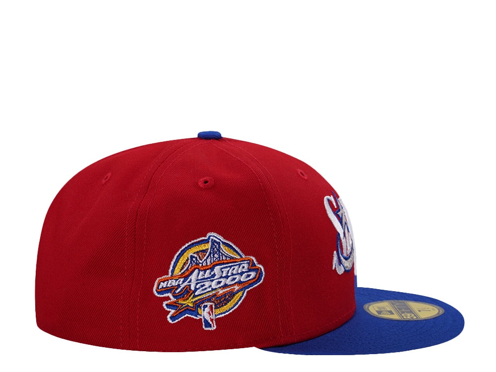 New Era Philadelphia 76ers All Star Game 2000 Scarlet Two Tone Edition 59Fifty Fitted Gorra