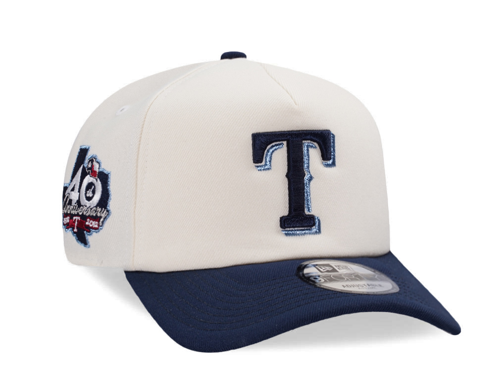 New Era Texas Rangers 40th Anniversary Chrome Two Tone Edition 9Forty A Frame Snapback Gorra