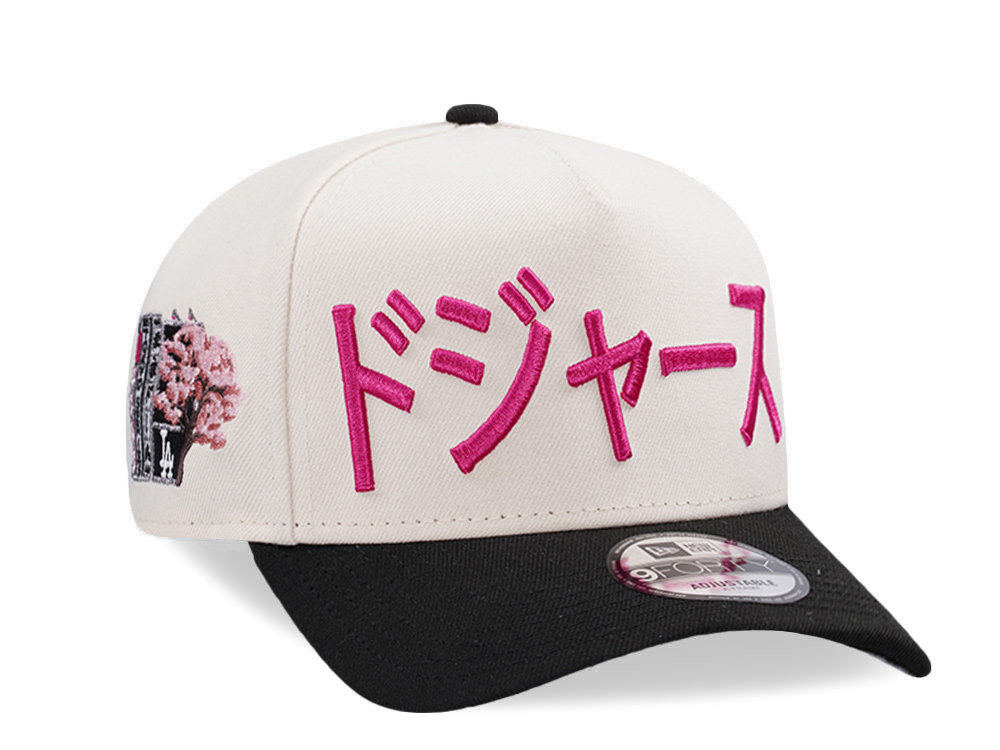 New Era Los Angeles Dodgers Tokyo Series 2025 Light Cream Two Tone Edition 9Forty A Frame Snapback Gorra