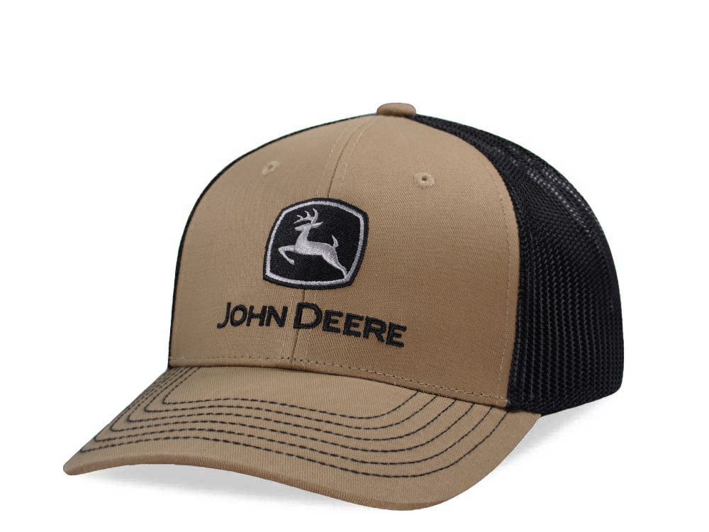 John Deere Logo Olive Trucker Snapback Gorra