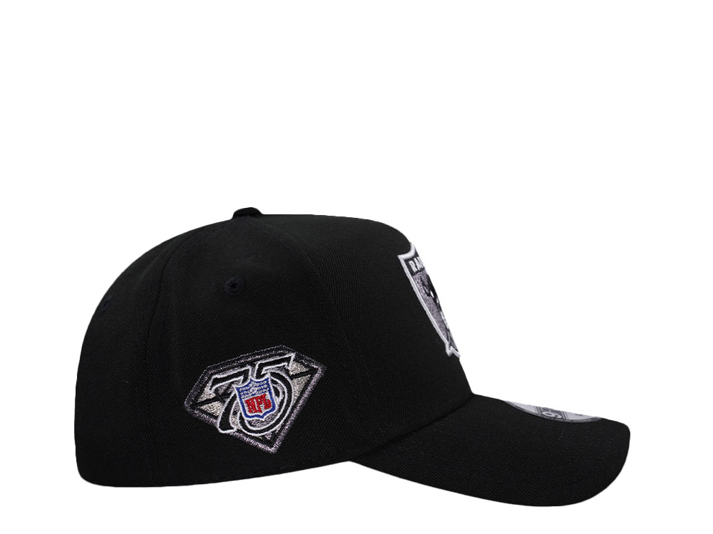 New Era Las Vegas Raiders 75th Anniversary Black Prime Edition 9Forty A Frame Snapback Gorra