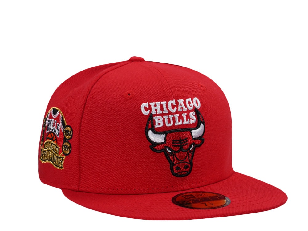 New Era Chicago Bulls NBA Champions 1996 Scarlet Edition 59Fifty Fitted Gorra