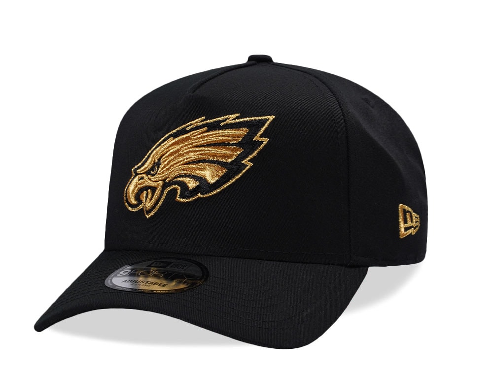 New Era Philadelphia Eagles Black Gold Edition 9Forty A Frame Snapback Gorra